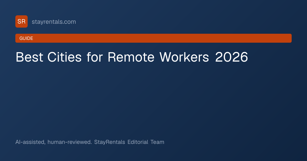 Best Cities for Remote Workers 2026 | StayRentals